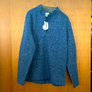 Men’s Large Blue Aspen quarter zip sweater